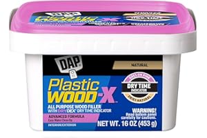 DAP Plastic Wood-X with DryDex Wood Filler, Natural, 16 Oz (7079800542)