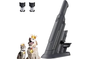 KANPETS Handheld Vacuum Cordless, Super Lightweight 1.4lb with Powerful Suction, Charging Dock, Single Touch Empty and Detachable Dust Cup, Portable Mini Car Vac for Home Pet Car - 2024 Upgrade