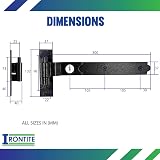 IRONTITE Cranked Black Gate Hinges Heavy Duty 300mm Hook Band Wooden Gate view 3