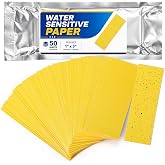 Poola Voidra 50 Sheets Water Sensitive Paper, 1 x 3‑inch Spray Test Cards | WSP Yellow to Blue Indicator for Sprayer &amp; Drone Calibration, Assess Droplet Pattern &amp; Spray Coverage, Reduce Spray Waste