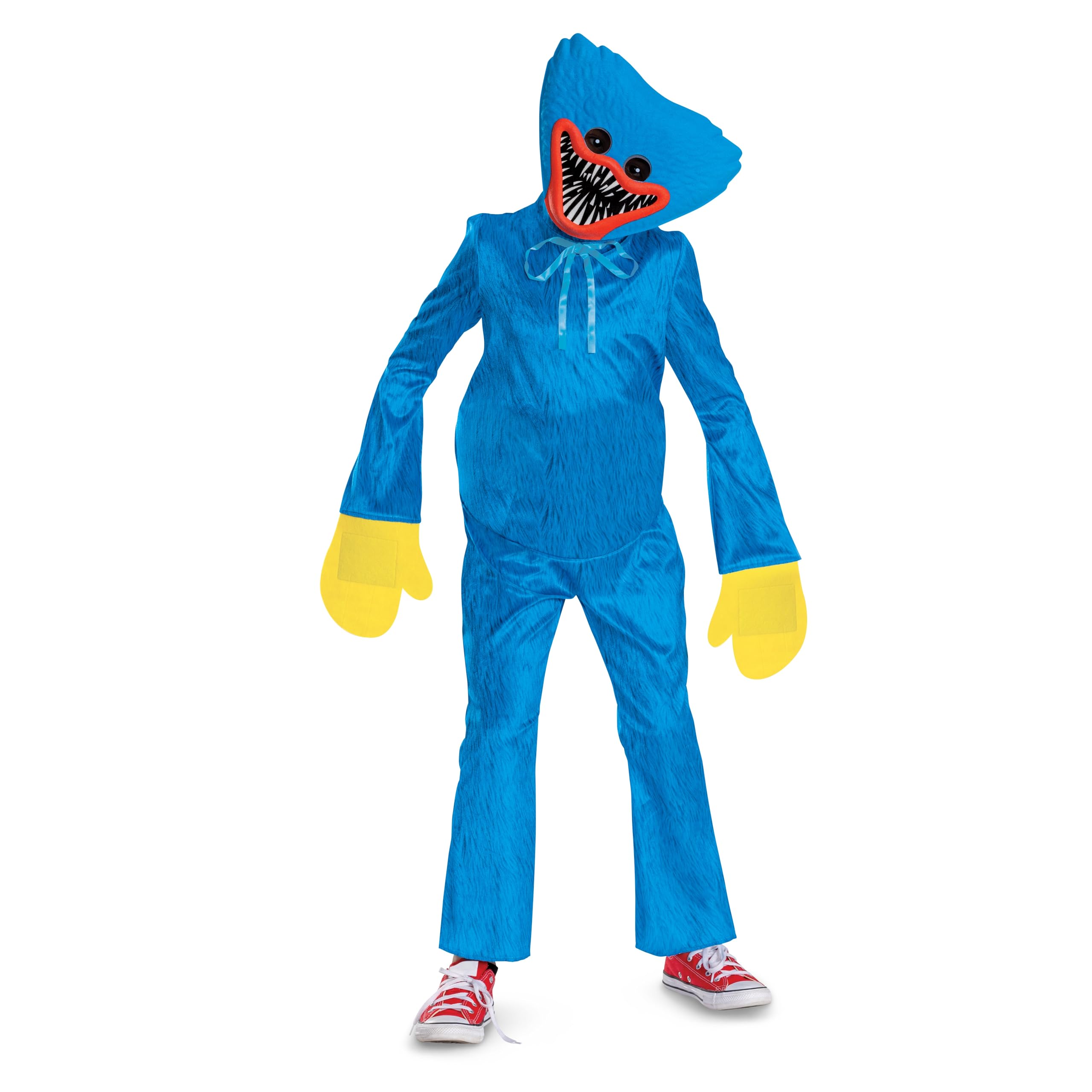 Poppy Playtime Huggy Wuggy Fancy Dress for Kids & Teens, Officially Licensed by Disguise, Inspired Game, Includes Character Mask and Full Jumpsuit, for Ages 7-8 & 10-12 Years