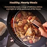 Tower 3.5 Litre Slow Cooker Rose Gold T16018RGG 210W Tempered Glass Lid view 5