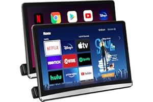 SEVENTOUR 12.4"Android 4K Portable TV for Cars，Car Headrest Monitor Tablet for back seat, Support Phone Wireless Mirror Link Touch Screen,with WiFi/Bluetooth/HDMI/USB/Airplay Video Player 2G ram+16G rom (2*pcs)