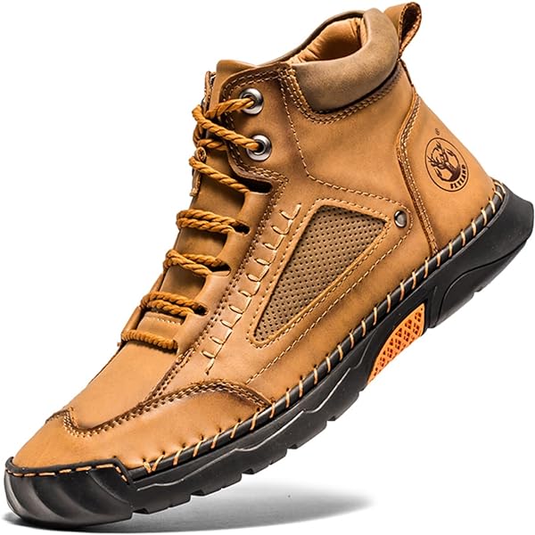 Amazon.com | FLYLAND Men's Casual Leather Fashion Sneakers Ankle