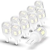 Xyanmc 12V T5 T10 Wedge Base 921 912 922 Led Bulbs 6000k White, 10 pcs | 12-24V, 300lm 3W, Equivalent to 30W Halogen, 6000K Daylight White, Camper Garden Patio Path Walkway Marine Tailer Lighting