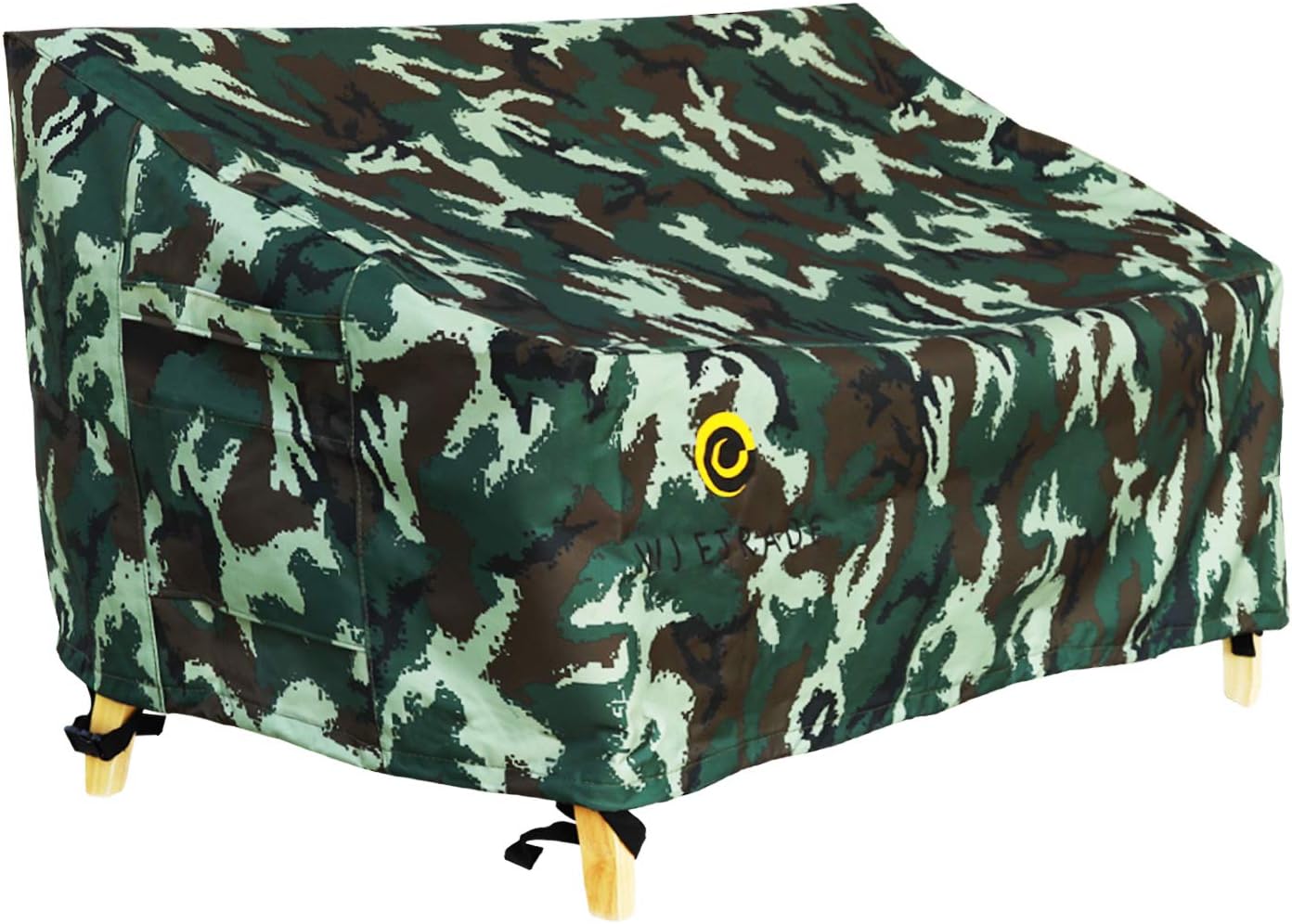 WJ eTrade Patio Loveseat Covers, Waterproof UV Resistant No Fading Heavy Duty Outdoor 2-Seat Bench Cover, 54" Wx38 Dx35 H, Camo: Garden & Outdoor