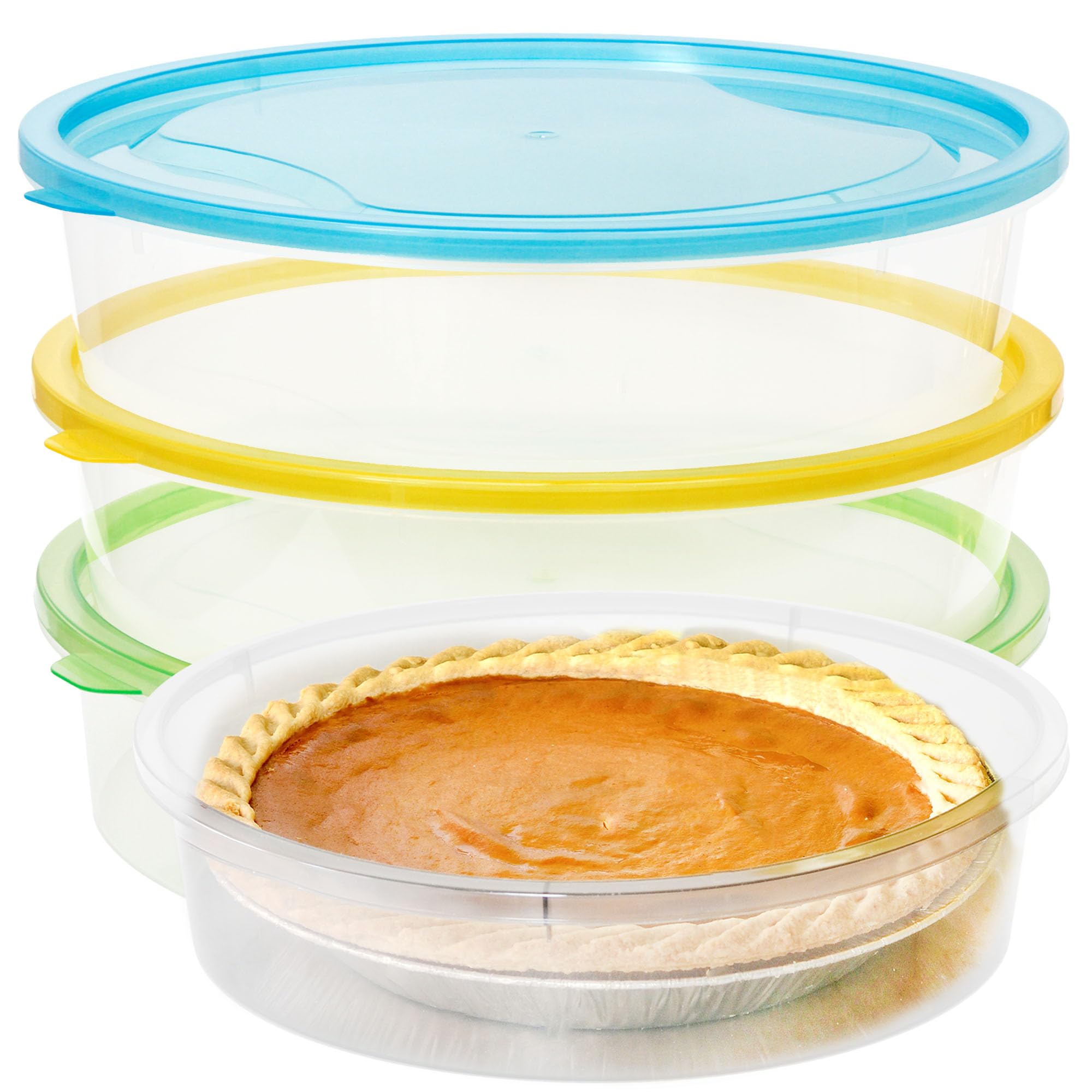 Photo 1 of Youngever 3 Pack Pie Containers, Clear Plastic Food Storage Containers, Fresh Pie Keeper, 11 inch Diameter