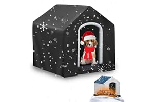 KASLA Dog House Cover, Covers for Winter Large Dog House Outdoor Weatherproof (43x42x39in)-Only Cover