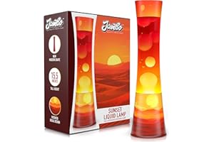 JAMBO 15.5" The Upgraded Motion Lamp, Sunset Decal Motion Light, Beautiful Home Decor, Living Room Bedroom Lamp, Relaxing Nightlight for Teens, Kids & Adults