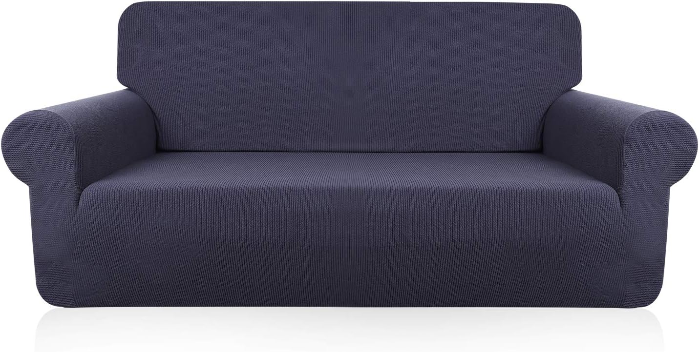 Granbest Modern Stripes Sofa Cover High Stretch Couch Slipcover Super Soft Fabric Couch Cover (Grey, Sofa)