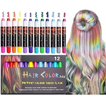 Amazon Com Ximu 12 Color Hair Chalk Temporary Hair Chalk Crayon