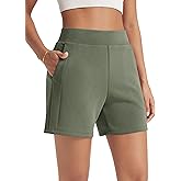 ODODOS Women's Modal Soft Casual Shorts with Pockets High Waist Comfy Lounge Shorts- 5" Inseam