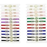 BONITTER 24/12Pcs Mexican Braclets Virgin Mary San Judas Bracelet For Women Red String Evil Eye Green Beads Anklets Jewelry