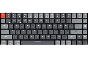 Keychron K3 Ultra-Slim 75% Layout RGB Backlit Wireless Bluetooth/Wired USB Mechanical Keyboard, Hot Swappable Low-Profile Keychron Optical Red Switch 84 Keys Gaming Keyboard for Mac Windows-Version 2