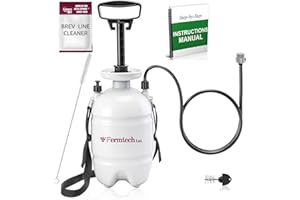 Standard Beer Draft Keg Line Cleaning kit with 4oz Beer Line Brevline Powder Cleaner - Hand Pump Pressurized - Easy Safe to U