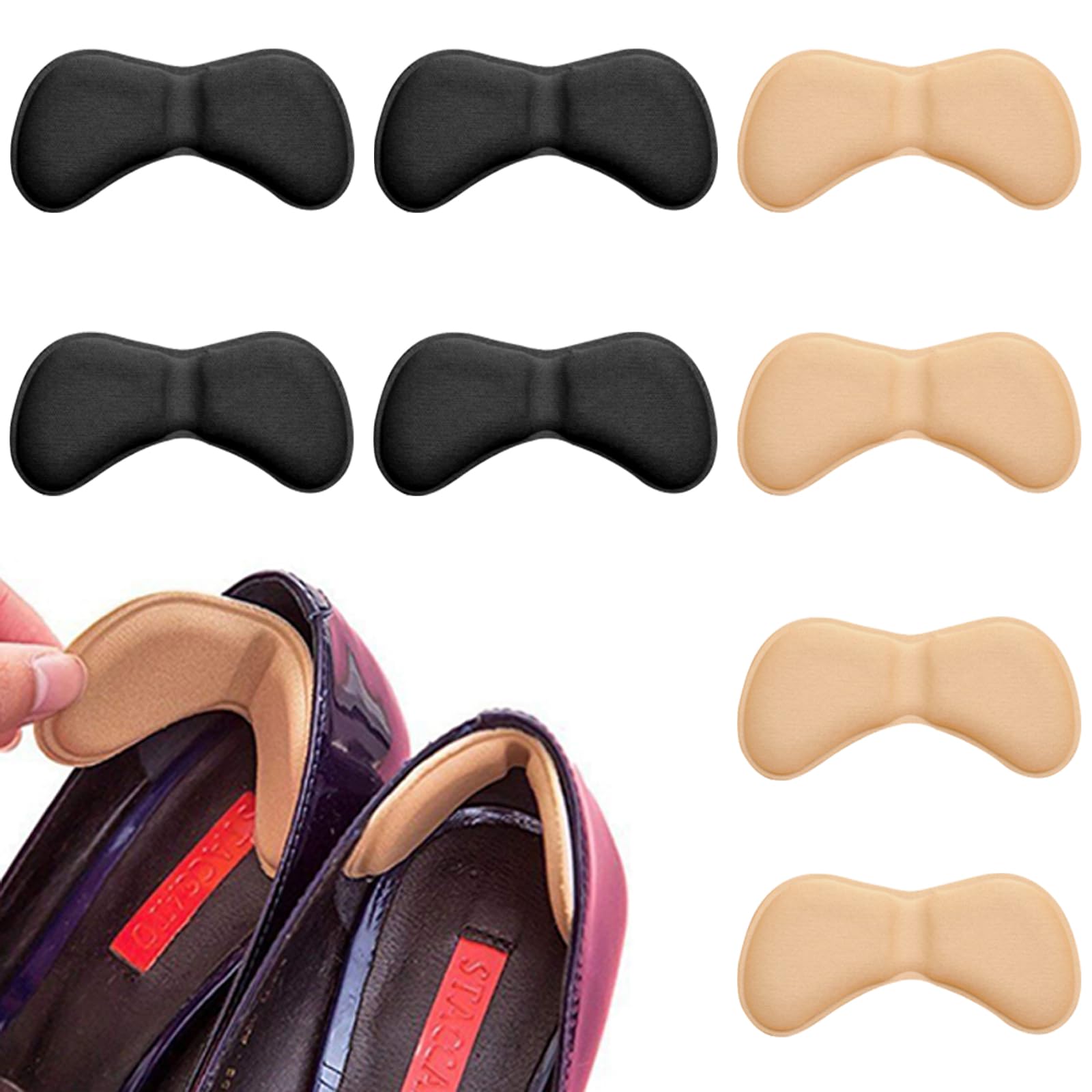 16Pcs Heel Grips Shoes Too Big, Shoe Heel Insoles Prevent Rubbing Heel Shoes Heel Stickers Adjustments Shoes Length Shoe Heel Pad