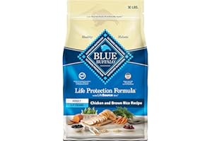 Blue Buffalo Life Protection Formula Adult Dry Dog Food, Helps Build and Maintain Strong Muscles, Made with Natural Ingredients, Chicken & Brown Rice Recipe, 30-lb. Bag