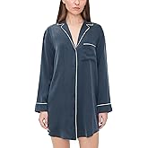 Lunya Women's Long Sleeve Button Down Silk Shirt Dress