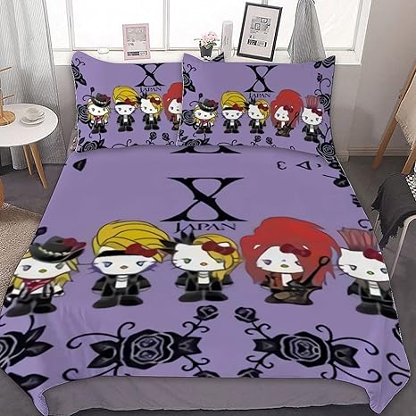 Amazon Yoshikitty ヨシキティ 布団カバー 3点セット シングル シングル 枕カバー ベッド用 オールシーズン Danesi 夏用 寝具 カバーセット 掛け布団カバー キャラクター かわいい おしゃれ 人気 防ダニ 布団セット オンライン通販