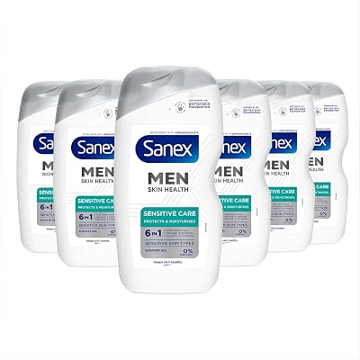 Sanex Men Skin Health Sensitive Care Shower Gel 400ml 6-Pack