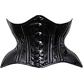 Corsets Island Curvy PVC Corset Double Steel Boned Underbust Corset Waist Training Corset Heavy Duty Curvy PVC Corset