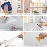 rabbitgoo Window Film Privacy Frosted 60x200 cm Glass Door Anti UV Self Adhesive view 7
