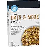Amazon Brand - Happy Belly Oats & More Cereal, Honey, 14.5 Ounce