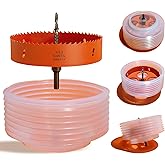 VIKITON 6.25" Hole Saw for Recessed Lights, with Dust Bowl Catcher | 6-1/4 inch Bi-Metal Hole Cutter for 6" LED Can Lighting, Wood, Drywall, Plastic &amp; Metal, Less Mess