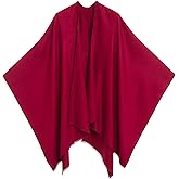 Women's Shawl Wrap Poncho Ruana Cape Cardigan Sweater Open Front for Travel Flight Cruises