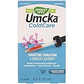 Nature’s Way Umcka Cold Relief Drops, Umcka, Multi-Symptom Cold Relief, Sore Throat, Cough, Stuffy Nose, and Congestion, Homeopathic, Phenylephrine Free, Non-Drowsy, 2 Fl Oz (Packaging May Vary)