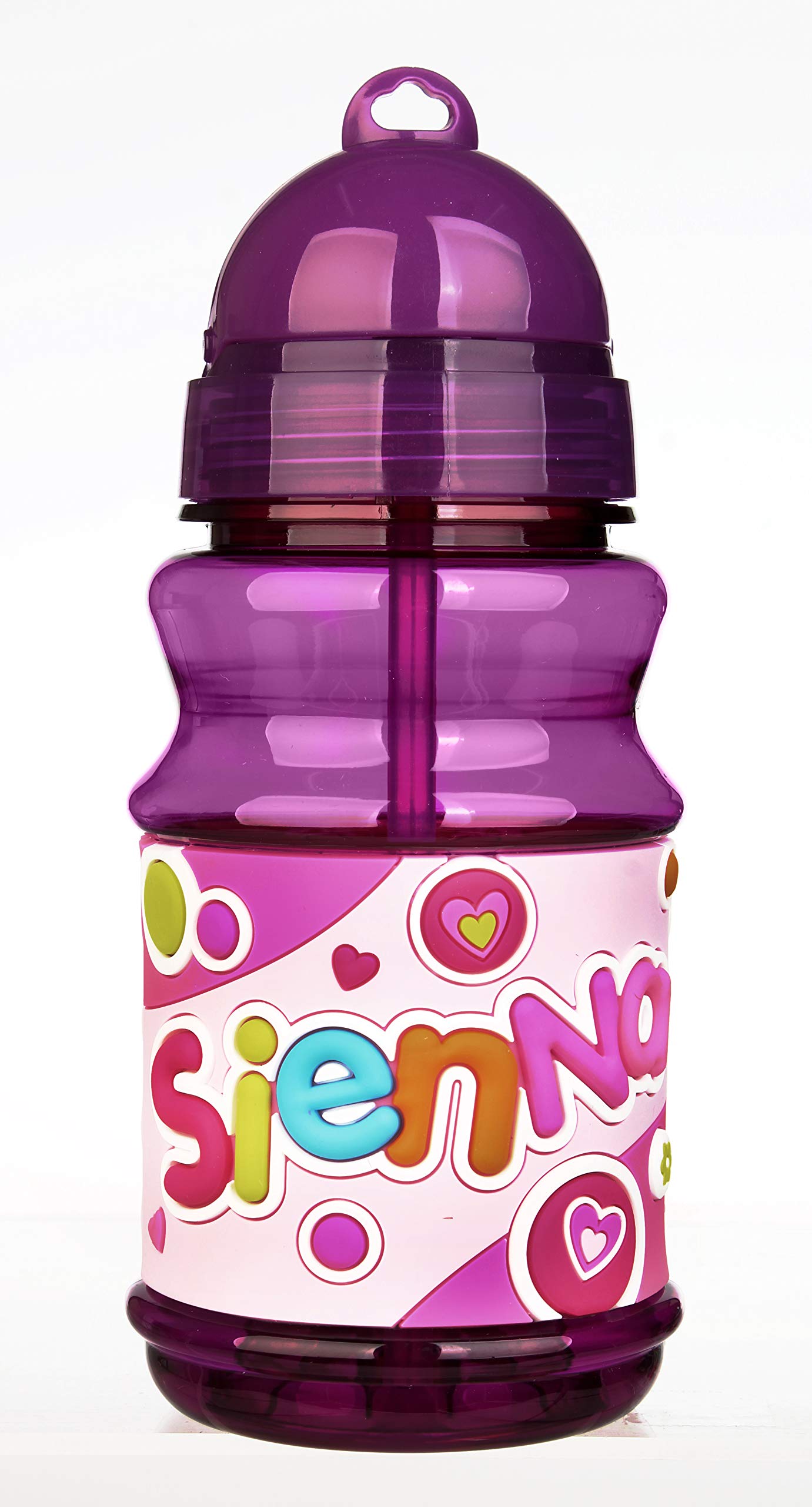 SIENNA PERSONALISED HANDY FLIP TOP BOTTLE BPA FREE LID SEALS THE STRAW SO PERFECT FOR LUNCH BAGS 16CM HEIGHT - PLEASE NOTE BOTTLE NAMES CAN NOT BE CHANGED THE NAME YOU WILL RECEIVE IS IN THE TITLE