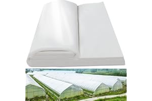 LAAPEE 24x50 FT Clear Greenhouse Film Plastic Sheeting, Greenhouse Polyethylene Plastic Film 6 mil Thickness Replacement Cover, UV Resistant, Plant Covers Freeze Protection for Windproof Frost& Dust Proof