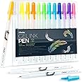 Ohuhu Colored Ink Pen 12 Pack: Extra Fine Point Pens Opaque Gel Ink Pens Smooth White Ink Pens for Highlight Black Paper Art Drawing Scrapbook Bullet Journal - Leahi