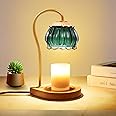 CABRHEART Candle Warmer Lamp with Timer, Dimmable Electric Candle Warmer Melter, Small & Large Jar Fragrance Candle Holders for Home Decoration Gift for Women, Golden-Green