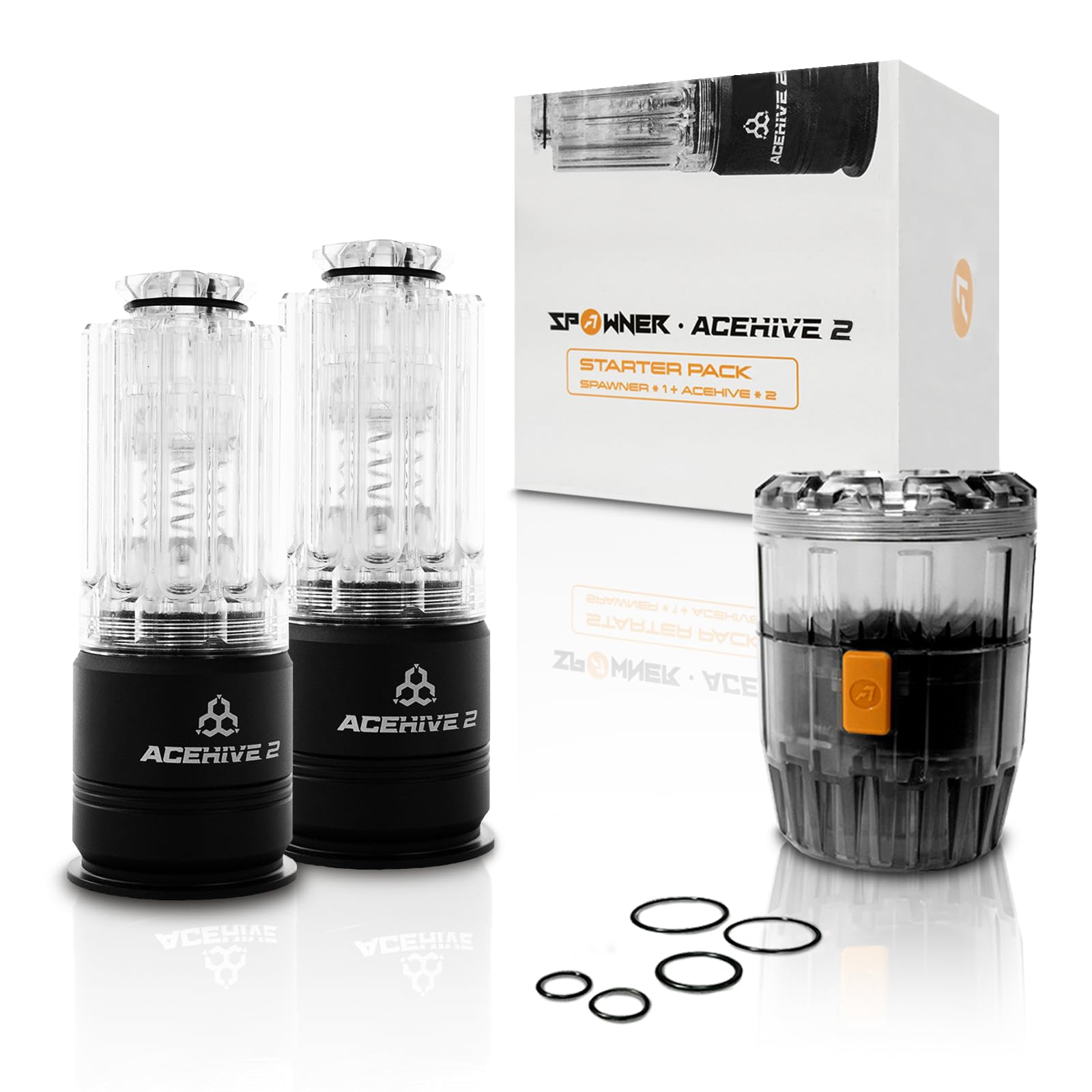 ACETECH AceHive2 Spawner Dummy Grenade set, Rapid Reload Function for all 6mm BB (Starter Pack)