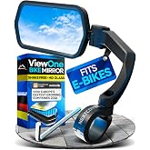 Nextcover&reg; Bike Mirror Handlebar Mount (Left) &ndash; HD Glass | Secure &amp; Shake-Free Bicycle Rear View Mirror for EBikes, Mountain Bikes &amp; Scooters &ndash; Wide Angle Safety, Bicycle Mirrors