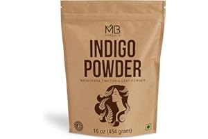 MB Herbals Pure Indigo Powder 1 LB | 454g | 16oz | 100% Pure Indigofera tinctoria Leaf Powder | Blue-Black Hair or Full Refund | Please Check all Images
