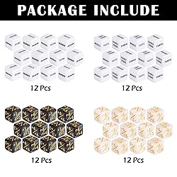 48 Pieces Abilities Keywords Counter Dice Plus One