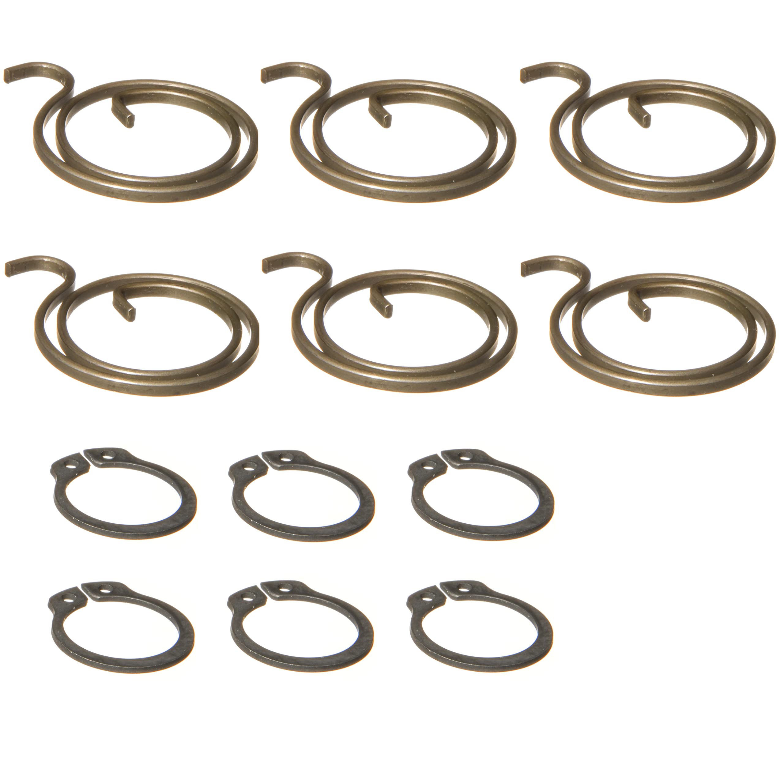 Northern DIY Door Handle Spring Repair Kit (six 2 Turn, 2mm Thick coils Plus six circlips)