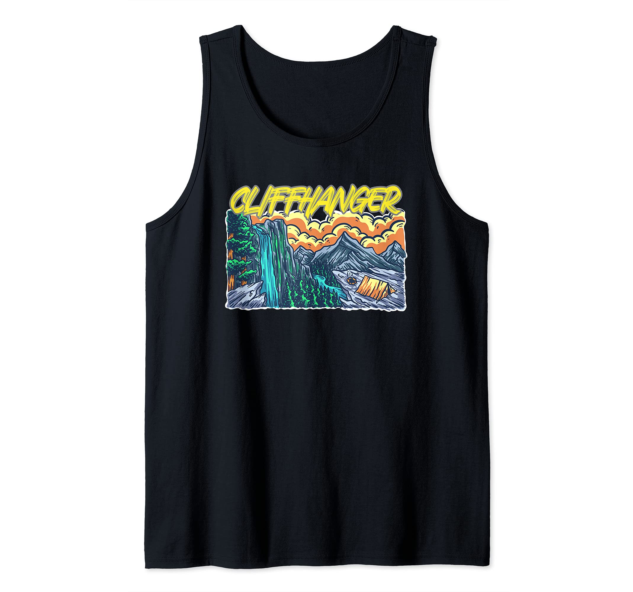 Cliffhanger Hiking Fishing Tent Camping Nature Lover Tank Top