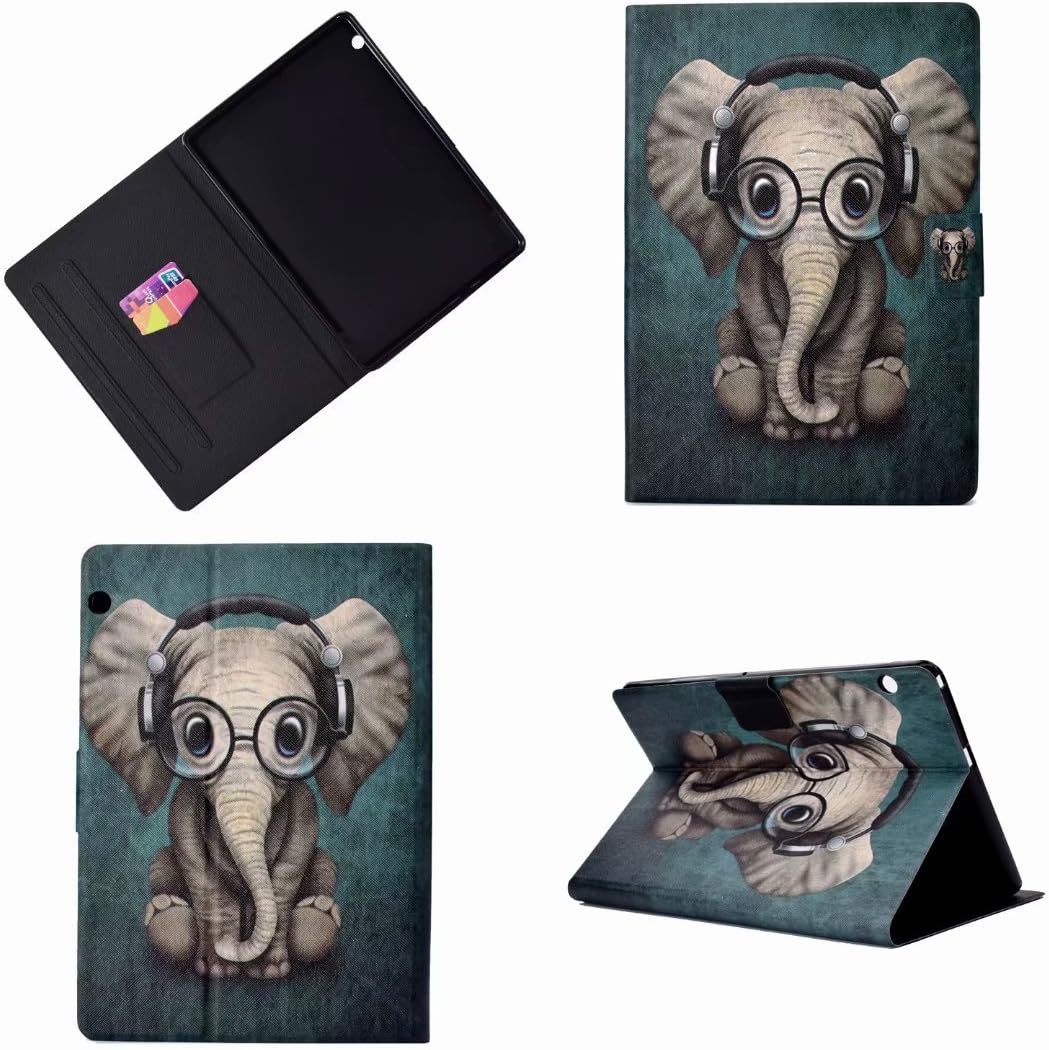 Huawei MediaPad T3 10 Case, AGS-L03 Case,PU Leather Smart Case with Flip Stand with Auto Sleep/Wake Function for Huawei MediaPad T3 10" / 9.6" Tablet (Elephant)