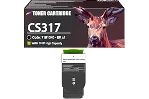 CS317 Toner Cartridge Compatible for Lexmark CS317 71B10K0 Black Toner Cartridge Work for Lexmark CS317 CS417 CS517 CX317 CX4