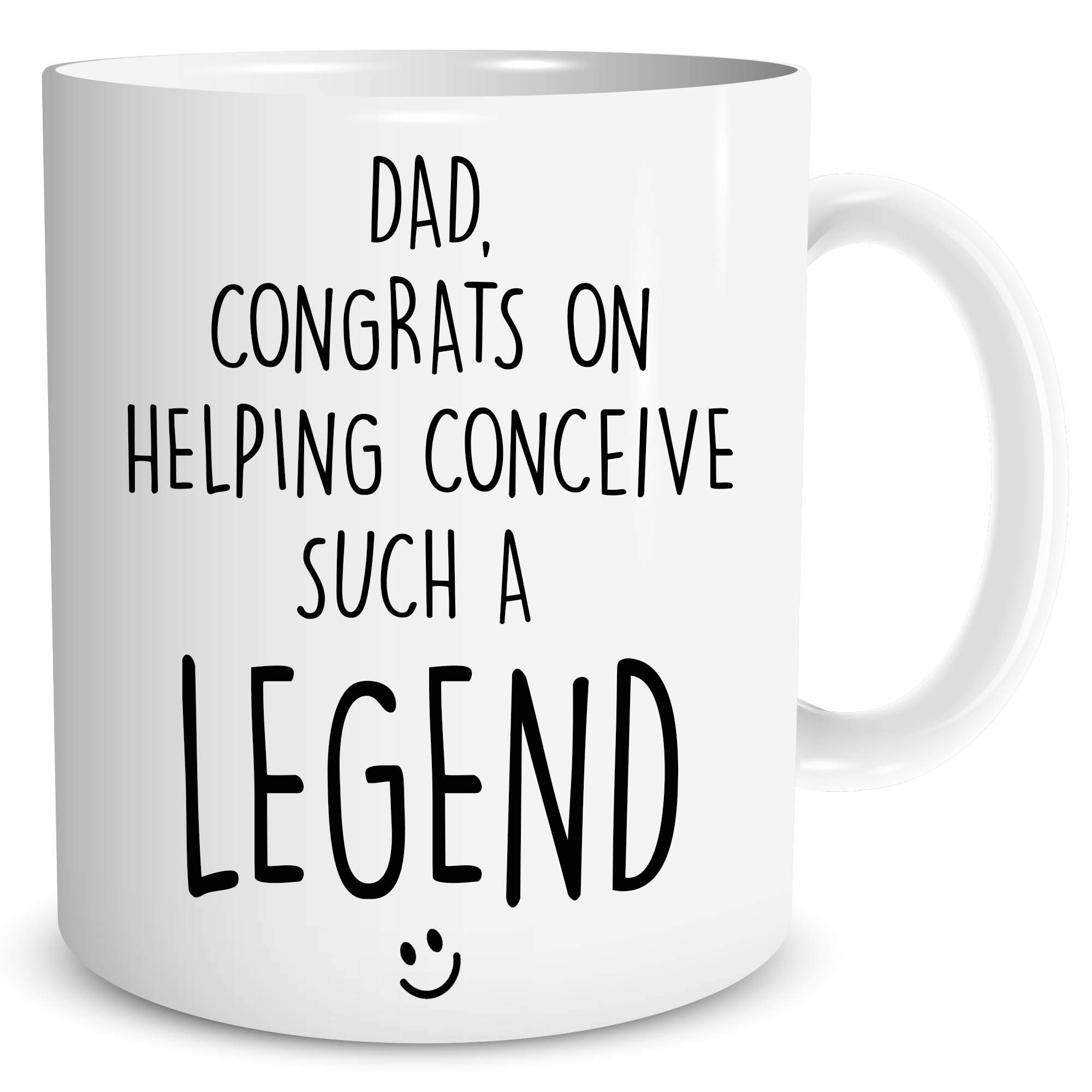 Funny Dad Mug Father's Day Gift Present for Dad Joke Banter Novelty Congrats Conceive Such A Legend Humour Funny Gifts for Him WSDMUG1218