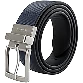 Haggar mens 2-in-1 Reversible Leather Belt for Dress Pants, Jeans, Khakis - Classic, Textured, Casual, Sport