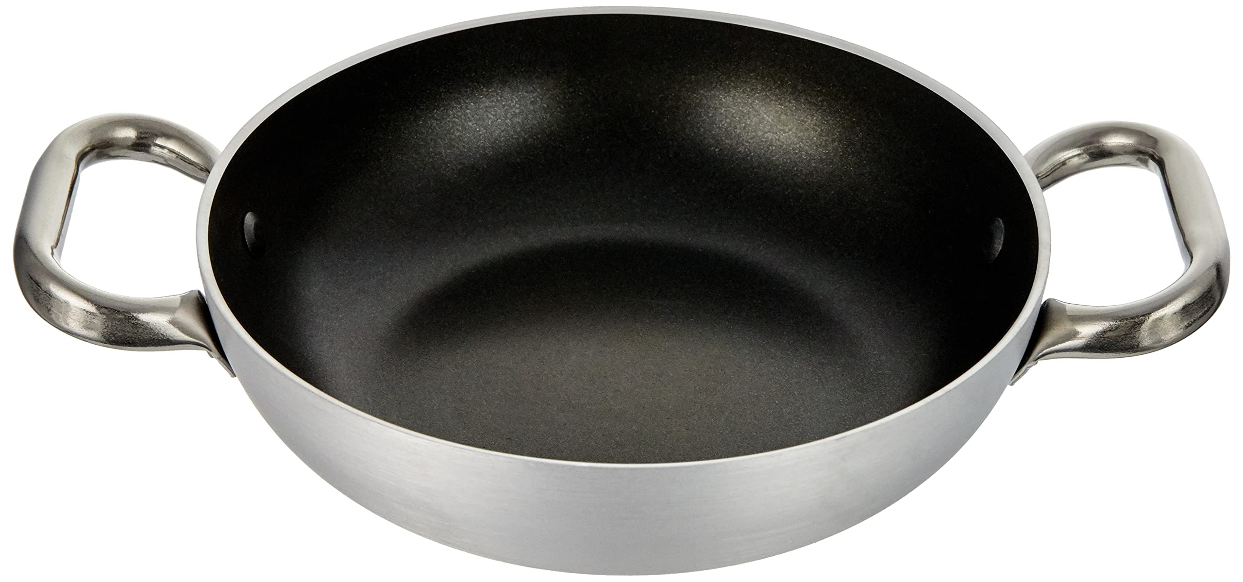 Pentole Agnelli FAMA10SEL20 Select Pan Aluminum Pan, 2 Stainless Steel Handles, 20 cm, Silver