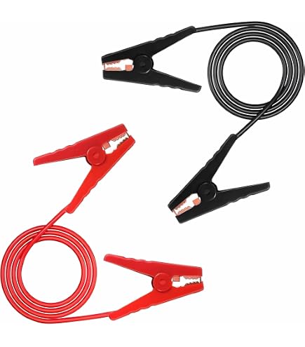 Morsetti Cavi Avviamento 100A - 2 Pezzi Per Batteria Auto, 10AWG, Clip Coccodrillo - Foto 7