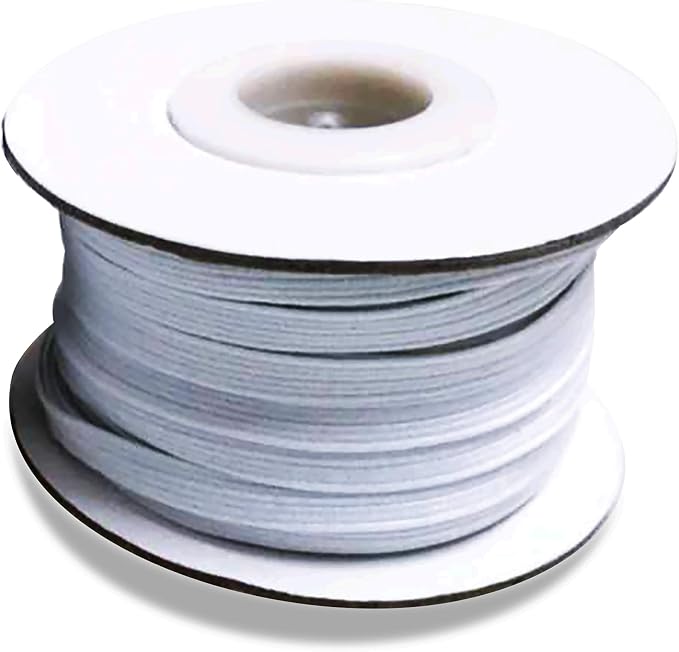 Élastique Plat Blanc 6mm - Rouleau De 45m - Polyester/latex - Couture Et Bricolage - Pour Vêtements Et Accessoires