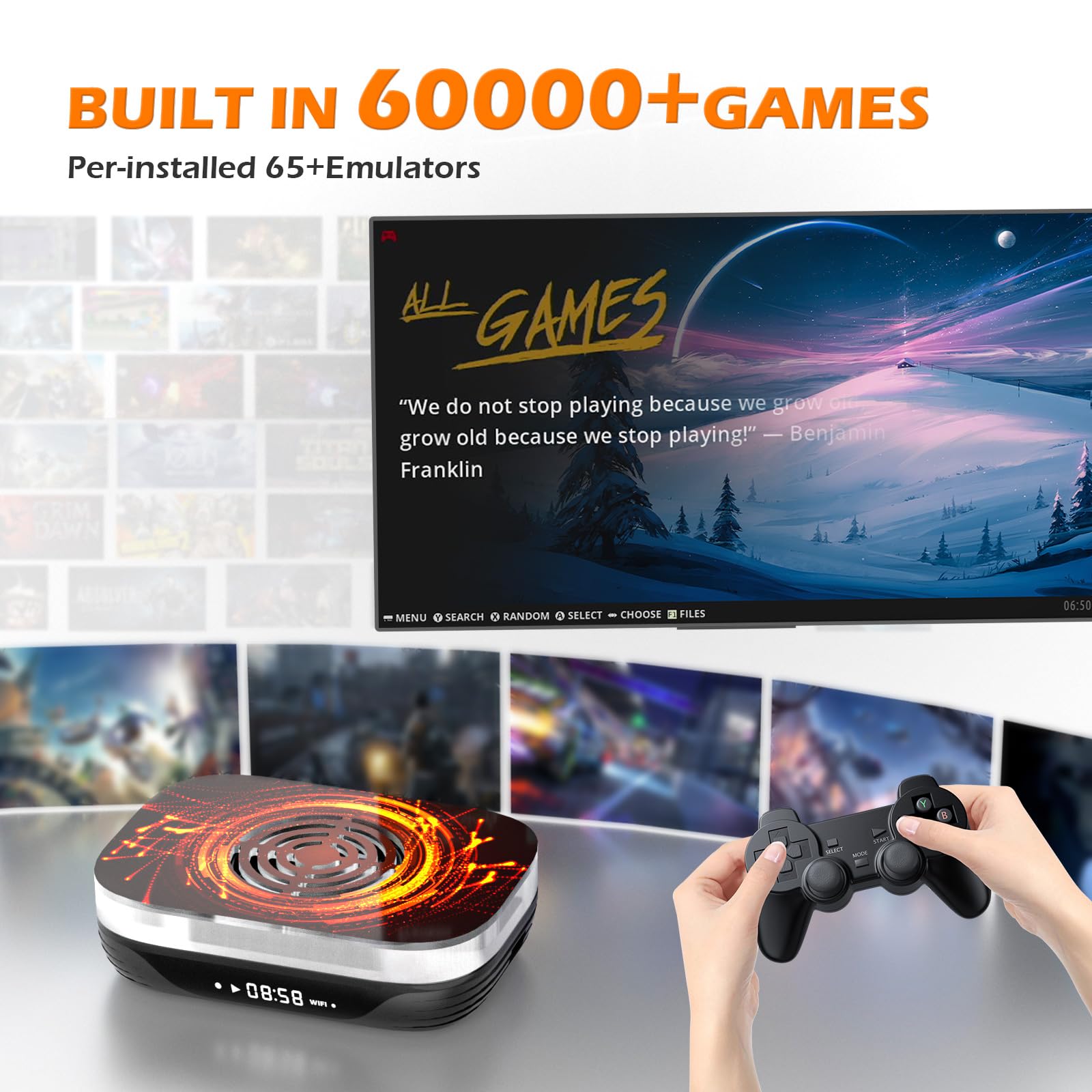 Bearway Super Console X4 Plus Retro Game Console 60,000+ Games Video Game Console Compatible with Most Emulators Android 11/EmuE 4.6/CoreE 3 System in1 /S905x4 Chips (256G)