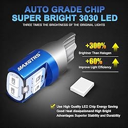 MAXGTRS 194 LED Light Bulb Blue 168 2825 W5W T10