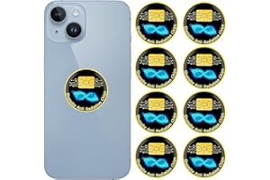 AFLUODN 8 Pieces Cell Phone Blocker Protection Neutralizers Stickers for Smart Phones Tablets Laptops Computer WiFi Priner TV Electronic Devices Black